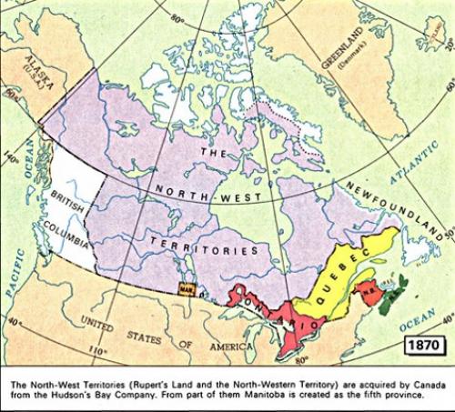 Map Of Canada 1870 Map Of Canada (1870) | Nosho